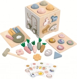 Multifunkcyjna drewniana kostka motoryczna farma 2Kids Toys