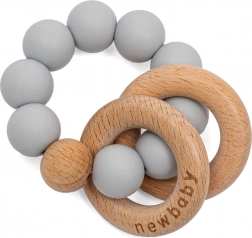 Gryzak z kulkami New Baby szary