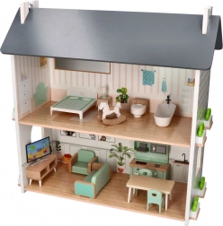 Drewniany domek dla lalek Przyjemny