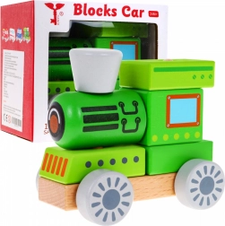 Drewniany pociąg dla dzieci od 2 lat