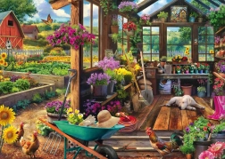 Puzzle Ogród - domek 1000 elementów SCHMIDT