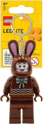 LEGO Iconic czekoladowy króliczek – świecący brelok do kluczy z LED