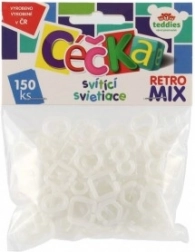 świecące céčka retro mix 150 szt. – plastikowe kółka łączące