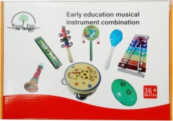 Drewniany zestaw instrumentów muzycznych dla dzieci