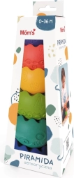 Pastelowa sensoryczna piramida dla niemowląt