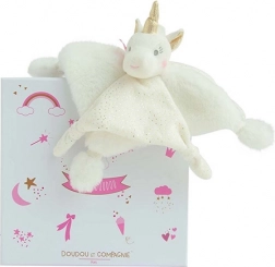 Doudou zestaw prezentowy – pluszowy przytulanka jednorożec 22 cm