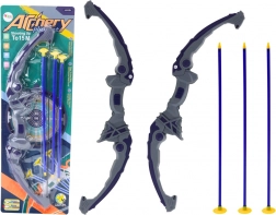 Łuk dla dzieci z przyssawkowymi strzałami, fioletowy, 3 sztuki