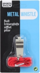 Metalowy gwizdek sportowy z paskiem