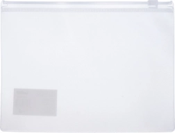 Przezroczysta teczka z zamkiem 33 x 24 cm