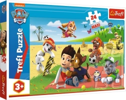 Puzzle Trefl PAW PATROL Maxi 24 elementy – Zabawa na kocu