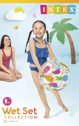 Nadmuchiwana piłka plażowa 51 cm INTEX – różne motywy