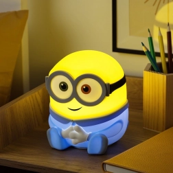 Minionki nocna lampka SquishyGlo Bob, ładowana silikonowa lampka 18 cm