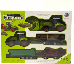 Zestaw do zabawy: traktor z przyczepą i akcesoriami