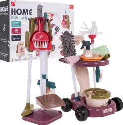 Dziecięcy wózek do sprzątania z akcesoriami