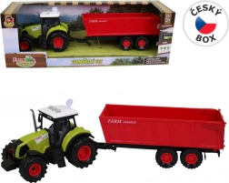 Traktor z przyczepą ze światłem i dźwiękiem