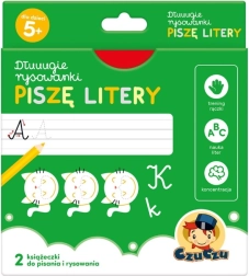 CzuCzu Dłuuugie rysowanki: piszę litery (zestaw edukacyjny dla dzieci 5+)