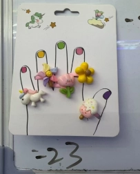 Pierścionki z motywem kwiatowym i jednorożcem