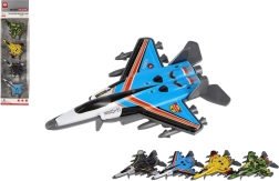 Zestaw myśliwców 4 szt. z metalowym korpusem i mechanizmem pull-back, mix kolorów, 10 cm