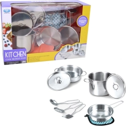 Naczynia ze stali nierdzewnej dla dzieci – 9 sztuk