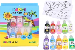 Farby do szkła zestaw 9+1 w tym szablony