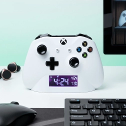 Budzik XBOX – biały, zasilanie USB