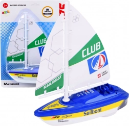 Żaglówka na baterie z napędem turbinowym Niebieska