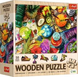 TREFL Drewniane puzzle Kolorowe koktajle 501 elementów