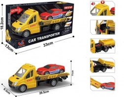 laweta z samochodem wyścigowym ze światłami i dźwiękami