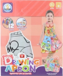 Malarska fartuch dla dzieci z mytą powierzchnią i 12 pisakami