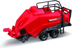 Bburago traktor rolniczy MASSEY FERGUSON 8740S z 3 przyczepami 10 cm zestaw upominkowy