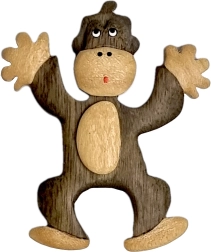 Drewniany magnes na lodówkę – małpka 2Kids Toys