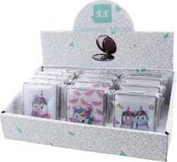 Przesypywany kieszonkowy lusterko z jednorożcem