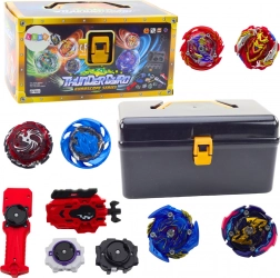 Zestaw wirujących bączków Thunder Gyro z wyrzutniami, 8 szt.