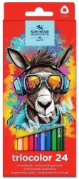 Trójkątne kredki Koh-i-Noor Triocolor 24 szt.