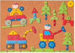 Woody Deska z kształtami do przybijania pojazdy