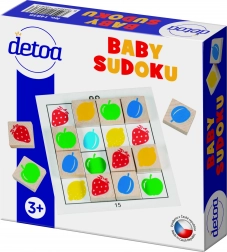 Dziecięce sudoku z drewnianych elementów