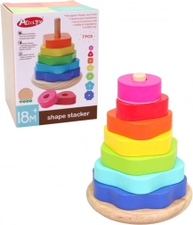 Drewniana wieża edukacyjna dla dzieci