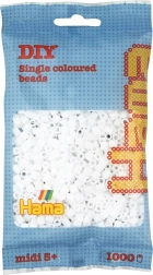 Koraliki do zaprasowywania białe 5 mm, 1000 szt.