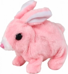 Interaktywny chodzący króliczek z krótką sierścią – różowy