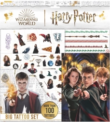 Duży zestaw kreatywny z zeszytem i tatuażami Harry Potter
