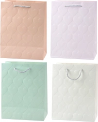 Elegancka torebka prezentowa z tłoczonymi sercami 23 x 18 x 10,5 cm