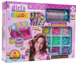 Zestaw do robienia bransoletek z krosnem i akcesoriami