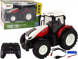 Zdalnie sterowany traktor 1:24 czerwono-biały Farma
