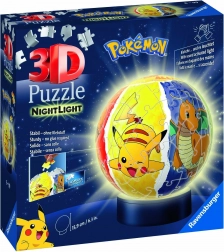 3D puzzle świecąca kula POKÉMON 72 elementy