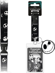 Smycz na szyję Nightmare Before Christmas z przezroczystą kieszonką