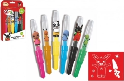 Pisaki dmuchane BING z szablonami, 6 kolorów