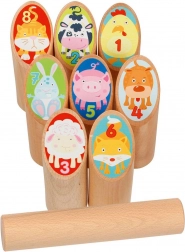 Wikingowska gra kubb zwierzątka