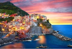 Puzzle Manarola o zmierzchu Włochy 2000 elementów