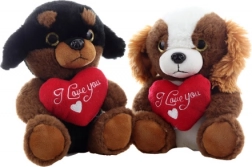 Pluszowy piesek z serduszkiem 21 cm