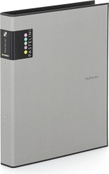 Segregator A4 PASTELINI, szary, 2‑ringowy laminowany